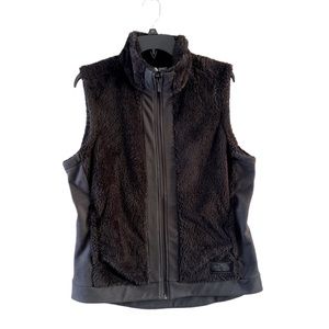 The North Face Women’s Jacket Furry Fleece Vest Full Zip Soft Black Large